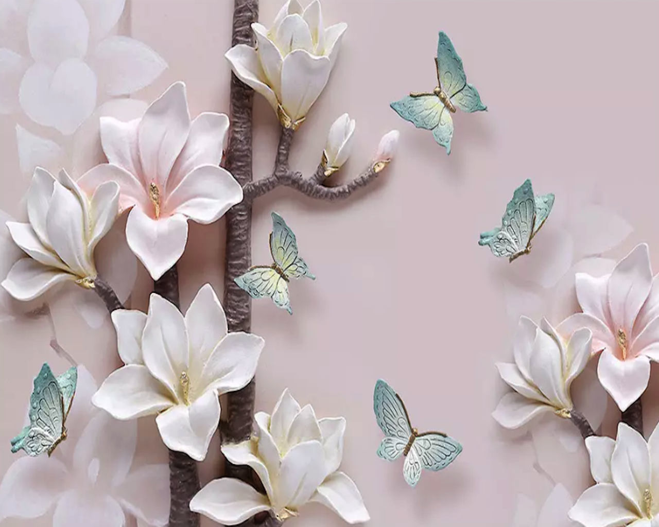3D Blue Butterfly Minimalist Wallpaper 3 3D Blue Butterfly Minimalist Wallpaper