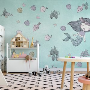 Mermaid Ariel Starfish Kids Wallpaper
