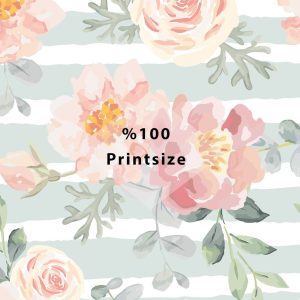 Pale Pink Roses Peonies Gray Leaves Flowers Removable Wallpaper
