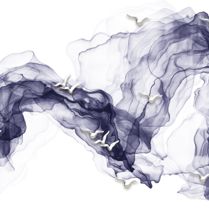 Abstract Smokes White Bird Minimalist Removable Wallpaper