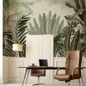 Tropical Forest Tree Leafs Removable Wallpaper