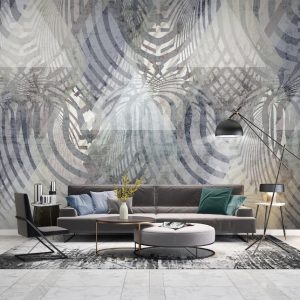 Abstract Sea Landspace Circle Background Scandinavian Design Removable Wallpaper