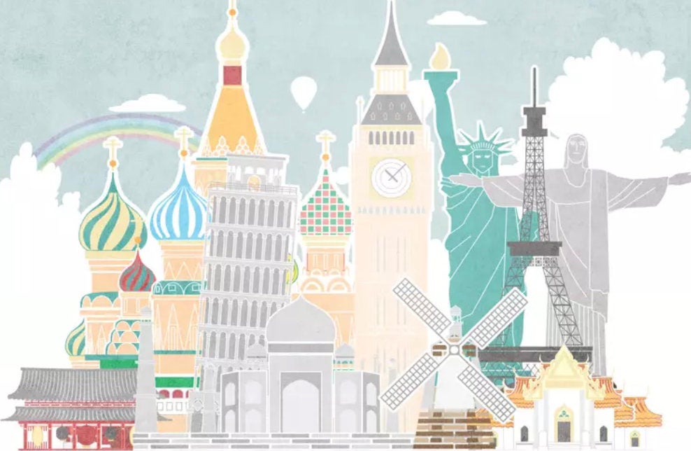 Kids Historical Places Rainbow Removable Wallpaper 4 Kids Historical Places Rainbow Removable Wallpaper