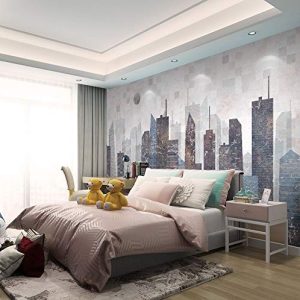 Retro Geometric Cityscape City Wallpaper