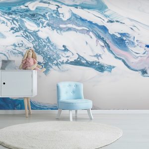 Wave White Blue Pink Splash Wallpaper