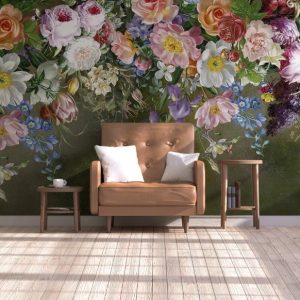 Colorful Garden Flowers Removable Wallpaper