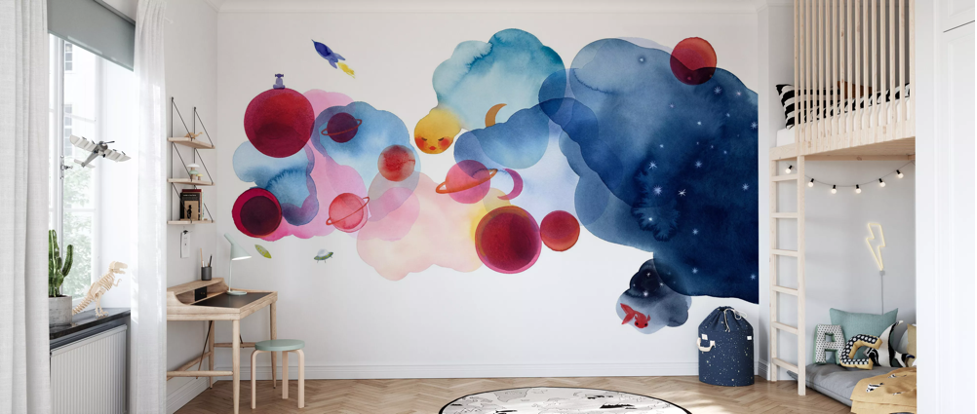 Colorful Brushes Watercolor Paint Removable Wallpaper 1 Colorful Brushes Watercolor Paint Removable Wallpaper