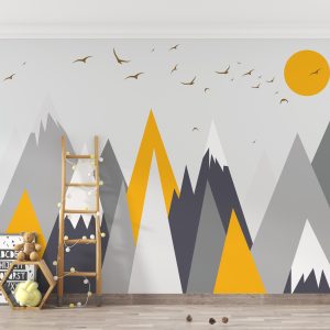 Mountain Triangle Lines Modern Design Removable Wallpaper