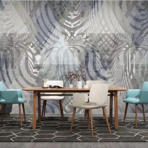 Abstract Sea Landspace Circle Background Scandinavian Design Removable Wallpaper