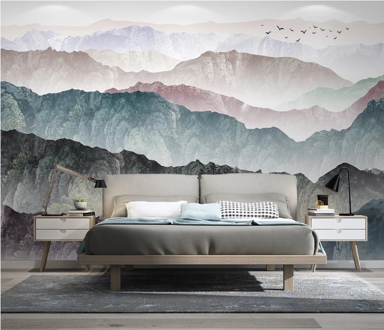 Landspace Mountains Artistic Design Removable Wallpaper 1 Landspace Mountains Artistic Design Removable Wallpaper