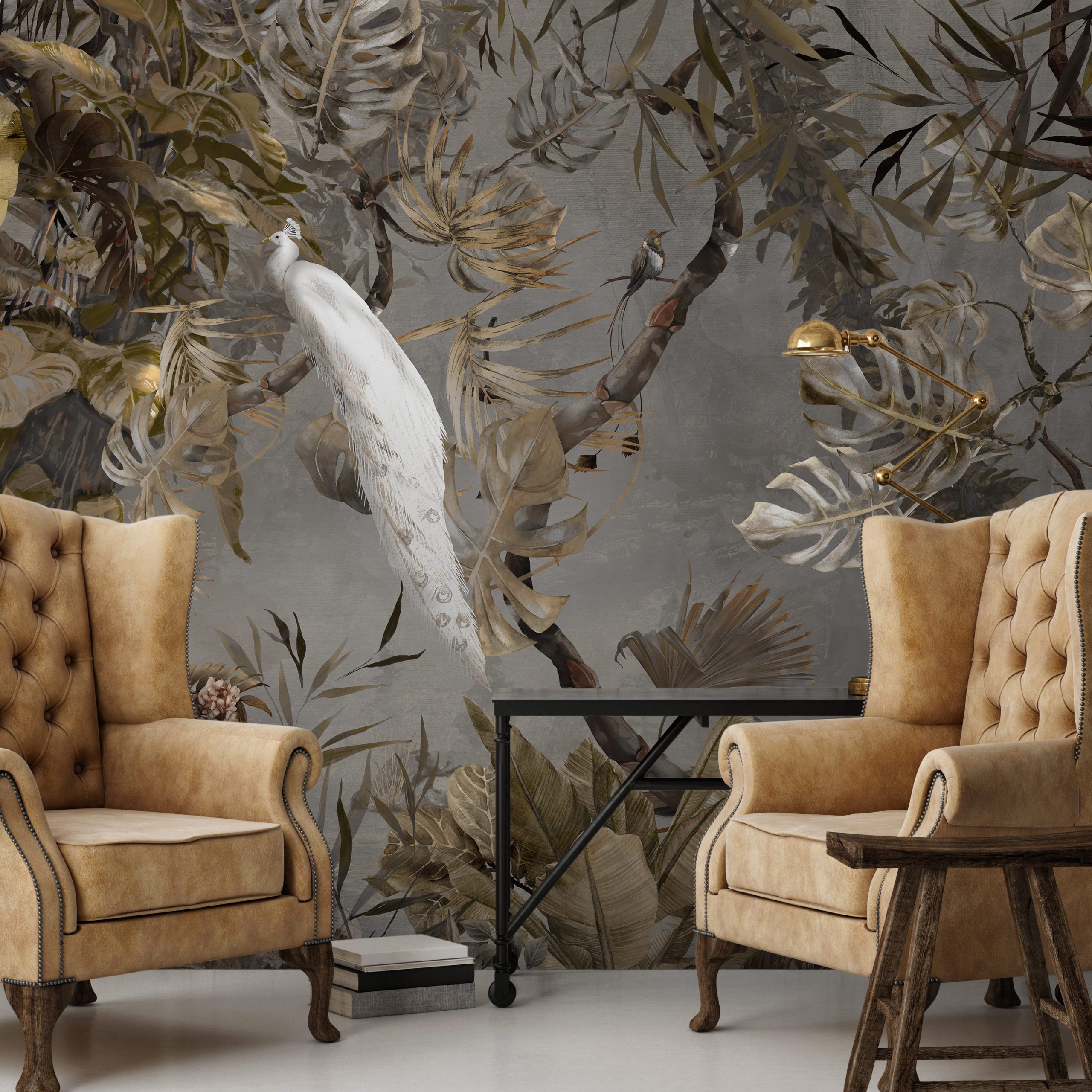 Exotic White Peacock Wallpaper Mural 7 Exotic White Peacock Wallpaper Mural