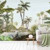 Tropical Lemur Paradise Wallpaper Mural
