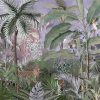 Jungle Adventure Vibrant Wildlife Wallpaper Mural with Lush Greenery