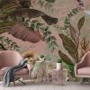 Luxurious Jungle Safari Wallpaper Mural Lions and Tropical Foliage