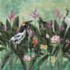 Tropical Paradise Wallpaper Mural Exotic Birds and Lush Flowers