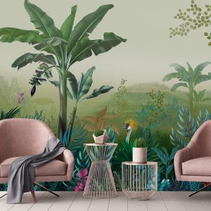 Exotic Jungle Scene Tropical FoliageWallpaper Mural