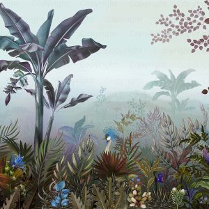 Exotic Jungle Scene Tropical FoliageWallpaper Mural