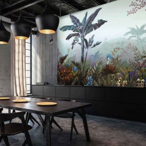 Exotic Jungle Scene Tropical FoliageWallpaper Mural