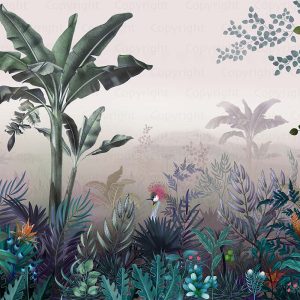 Exotic Jungle Scene Tropical FoliageWallpaper Mural