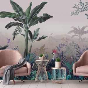Exotic Jungle Scene Tropical FoliageWallpaper Mural