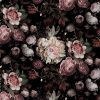 Romantic Noir Floral Luxurious Blooms Wallpaper Mural