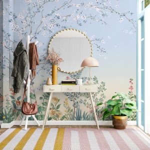 Blossom Pastel Garden Wallpaper Mural