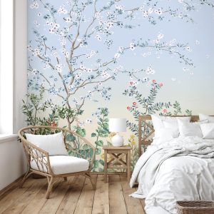 Blossom Pastel Garden Wallpaper Mural