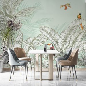 Tropical Jungle Wildlife Wallpaper Mural