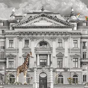 Zoo Animals Urban Safari Wallpaper Mural