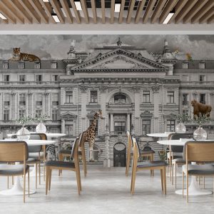Zoo Animals Urban Safari Wallpaper Mural