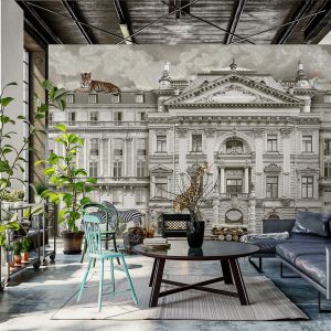 Zoo Animals Urban Safari Wallpaper Mural