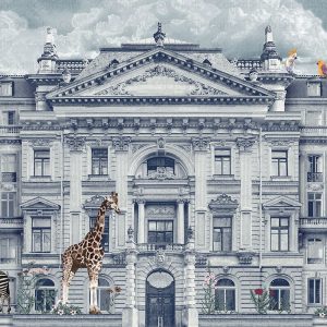Zoo Animals Urban Safari Wallpaper Mural