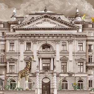 Zoo Animals Urban Safari Wallpaper Mural