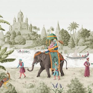 Exotic Journey Panorama Wallpaper Mural
