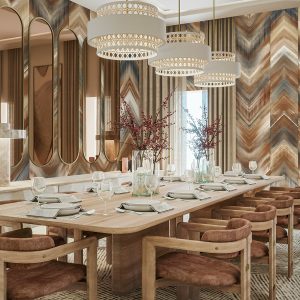 Modern Chevron Pattern Wallpaper Mural