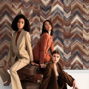 Modern Chevron Pattern Wallpaper Mural