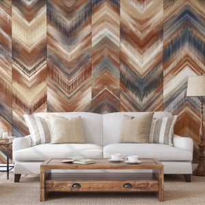 Modern Chevron Pattern Wallpaper Mural