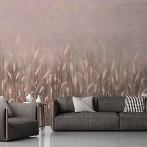 Serene Reed Grass Wallpaper Mural Soft Neutral Tones