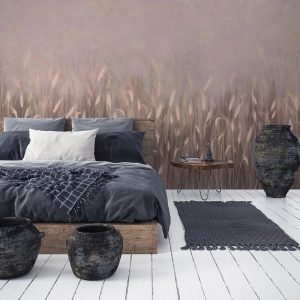 Serene Reed Grass Wallpaper Mural Soft Neutral Tones