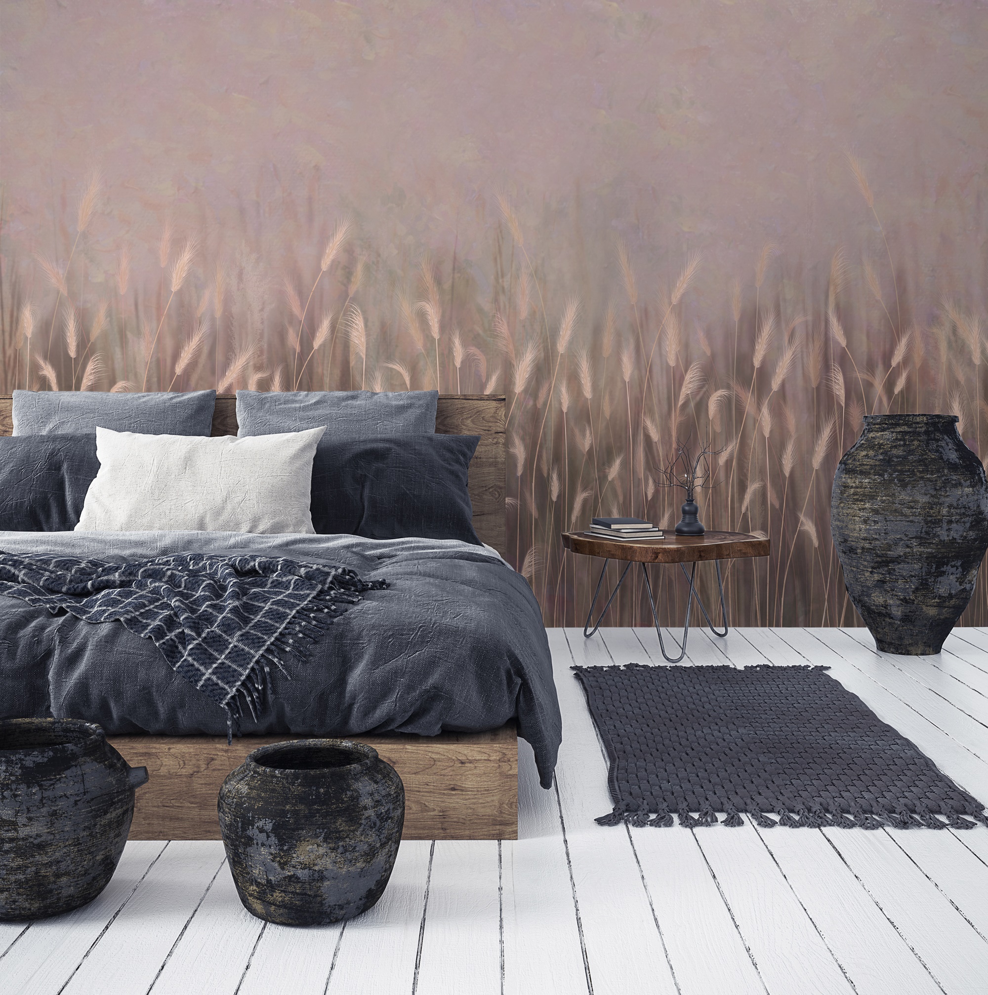 Serene Reed Grass Wallpaper Mural Soft Neutral Tones 7 Serene Reed Grass Wallpaper Mural Soft Neutral Tones