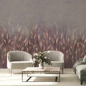 Serene Reed Grass Wallpaper Mural Soft Neutral Tones