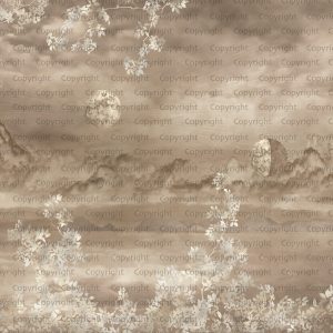 Celestial Night Sky Wallpaper Mural Golden Foliage Moon