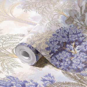 Pastel Tropical Forest Wallpaper Mural Purple Pink Foliage