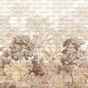 Pastel Tropical Forest Wallpaper Mural Purple Pink Foliage