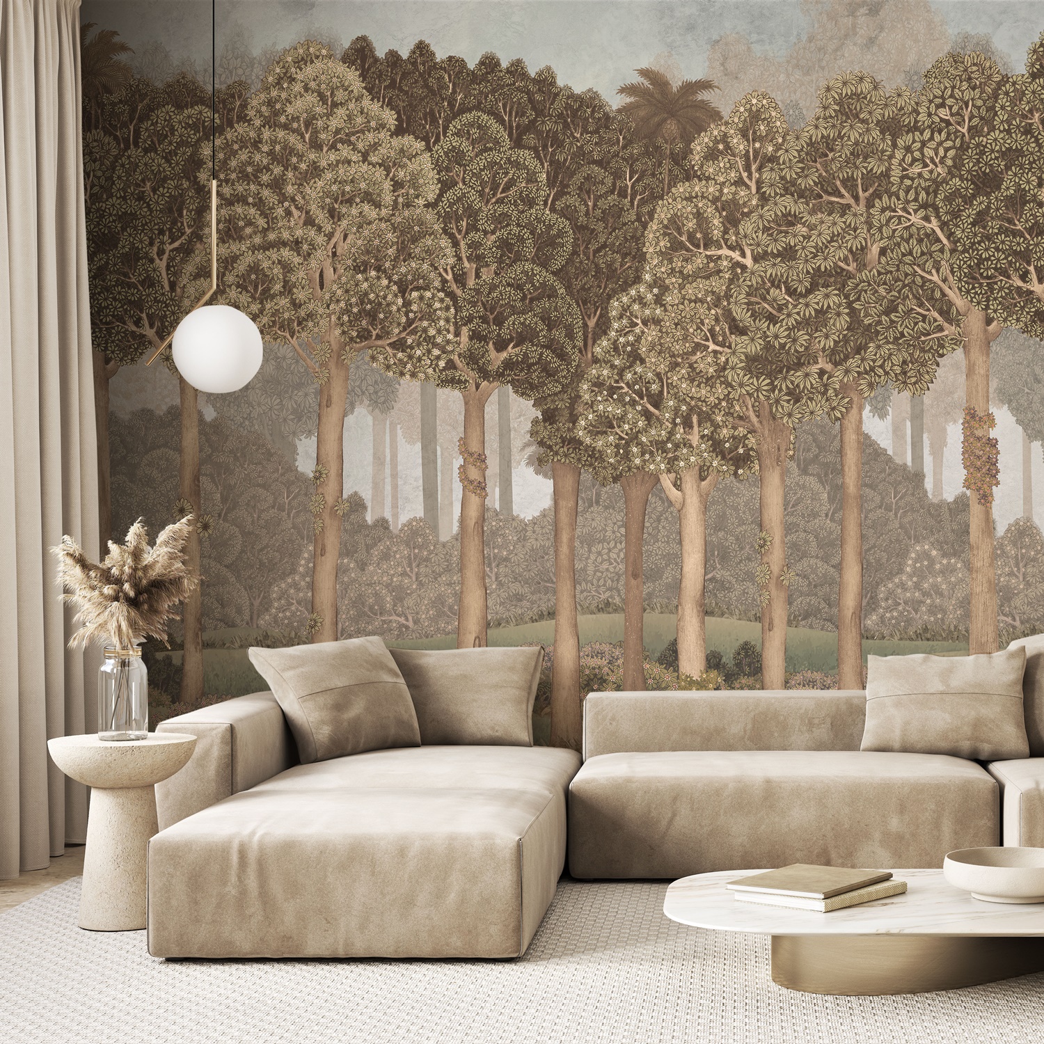 Serene Greenery and Blooming Trees Wallpaper Mural 10 Serene Greenery and Blooming Trees Wallpaper Mural