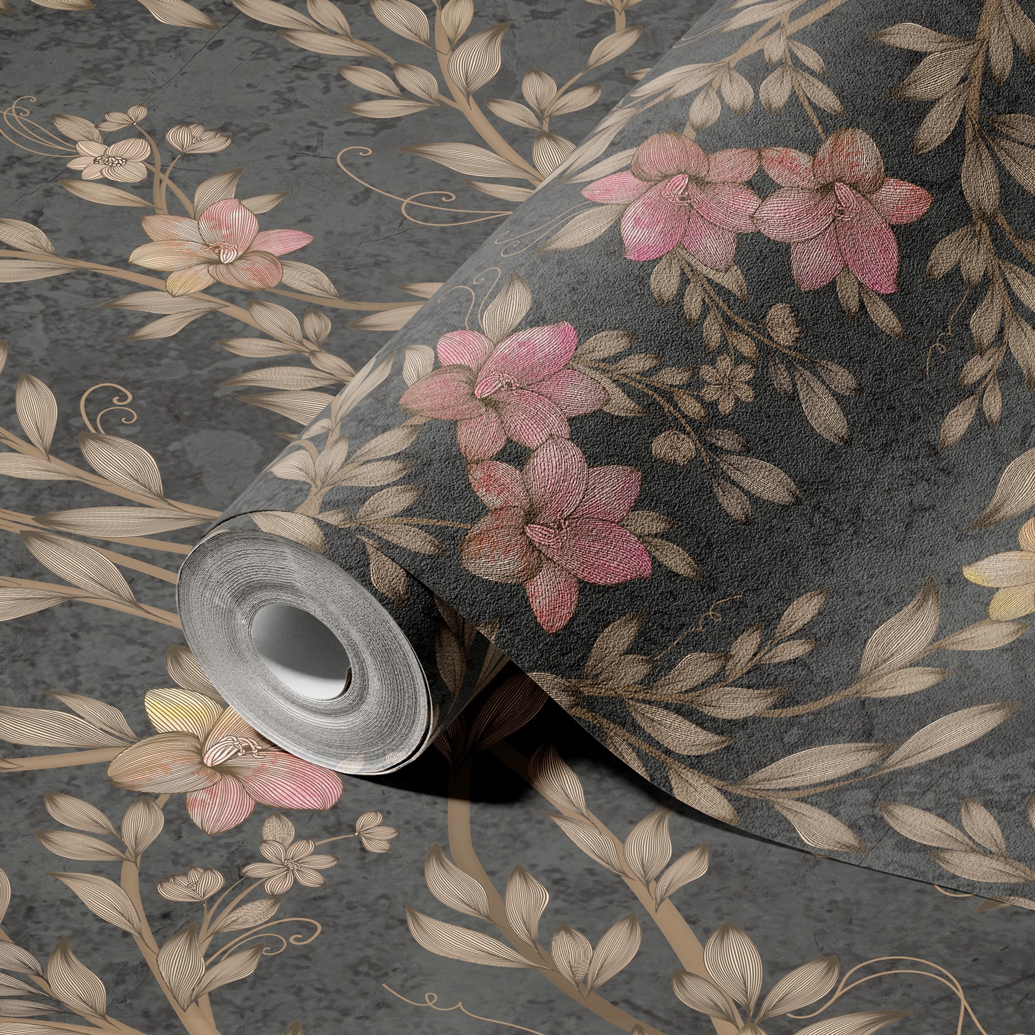 Vintage Branches Soft Blue Blooms Pattern Wallpaper Mural 11 Vintage Branches Soft Blue Blooms Pattern Wallpaper Mural