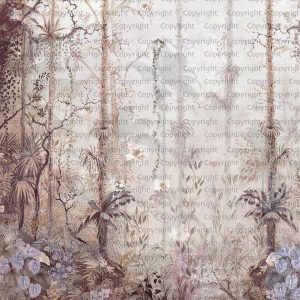 Mystical Tropical Rainforest Floral Wallpaper Mural
