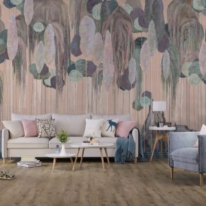 Enchanted Hanging Botanical Elements Wallpaper Mural