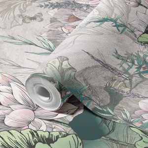 Tranquil Lotus Pond, Soft Botanical Wallpaper Mural