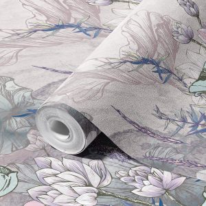 Tranquil Lotus Pond, Soft Botanical Wallpaper Mural